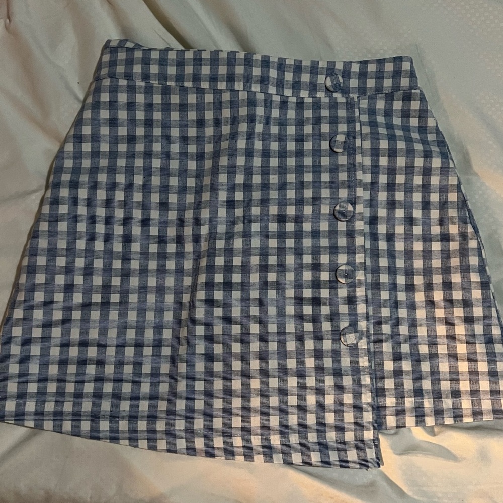 Blue Plaid Skirt